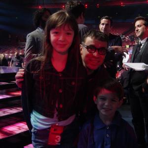 MaryJessica with Fred Armisen he played her Dad and Davin Ransome at the 2009 MTV Movie Awards