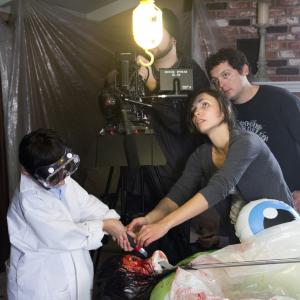 Writer/Producer/Director Sky Tallone on the set of short film 