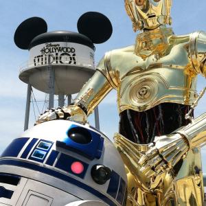 C3PO and R2D2 appear at Disneys Hollywood Studios in Orlando Florida for Star Wars Weekends Chris F Bartlett as C3PO