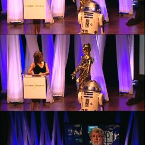 Chris Bartlett as C3PO at the Kennedy Center Washington DC for George Lucas received a lifetime achievement award
