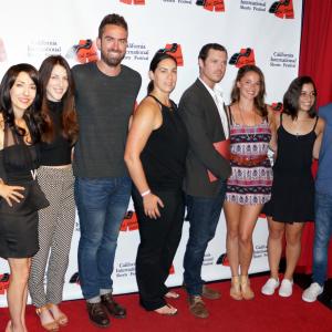 Luciana Lagana at the 2014 California International Shorts Festival screening of her Intimate Temp Agency trailer with Daniella Eisman Daniel Stine and other film directors also nominated for best short on 9132014