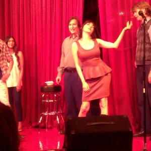 Luciana Lagana during her comedy improv performance at the Comedy Store on 2272013