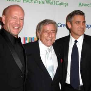 George Clooney Bruce Willis and Tony Bennett