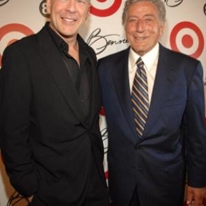 Bruce Willis and Tony Bennett