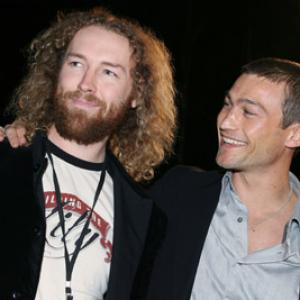 Shane Abbess and Andy Whitfield at the Sydney Transformers premiere.