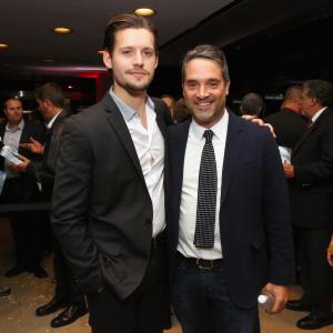 Morgan Wandell and Luke Kleintank at event of The Man in the High Castle 2015