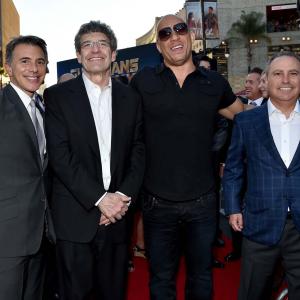 Vin Diesel, Alan Bergman, Ricky Strauss and Alan Horn at event of Galaktikos sergetojai (2014)