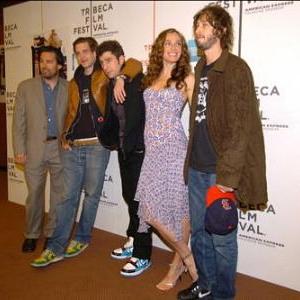 Michael Knowles, Alex Burns, Matt Lenski, Amy Gunther and Ebon Moss-Bachrach Point & Shoot A Film by Shawn Regruto, Premiere at the Tribeca Film Festival, at Pace University. NYC May 5, 2004 Patrick McMullan photo-Joe Schildhorn/PMc