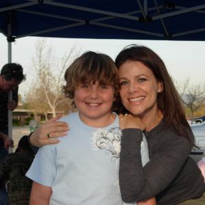 Bryce Hurless & Meredith Salenger on the set of 