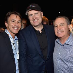 Alan Bergman, Kevin Feige and Ricky Strauss