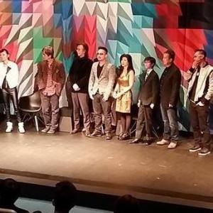 Lil Rhee on stage with the Directors and cast of Revenge of the Green Dragons, Museum of the Moving Image
