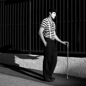 Cory Jacob as a mime in 