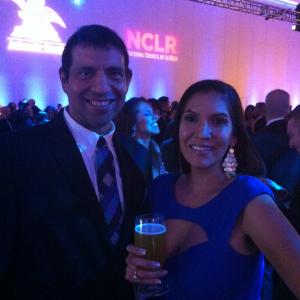Producer ME Garza with Actress Samantha Hope of Trooper and Generation Me at the NCLR After Party in Pasadena CA