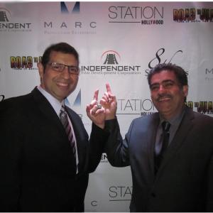 Producers Amir Delara rightand ME Garza leftof the motion picture SNAP from Cima Productions in Los Angeles