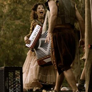 Playing Accordion in Midsummer Night's Dream with Independent Shakespeare Co.