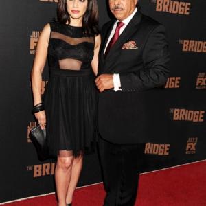 The Bridge actors #LisaCatara & #RamonFranco at the premier of season two in Los Angeles.