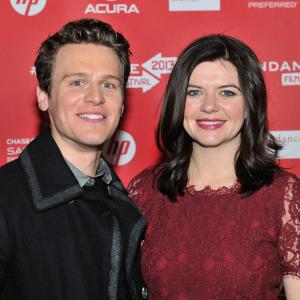 Casey Wilson and Jonathan Groff at event of COG 2013