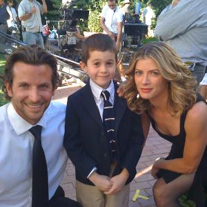 Bradley Cooper The Dad Andrew Astor The Son Gillian Vigman The Mom on the set of The Hangover