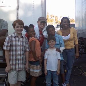Andrew Astor with Nadji Jeeter, Kristin Combs, Dylan Cash & Crew on the set of Opposite Day.