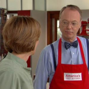 Still of Christopher Kimball and Becky Hays in Americas Test Kitchen 2000