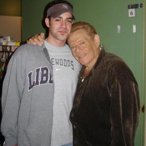 Mike Capozzi and Jerry Stiller backstage - 