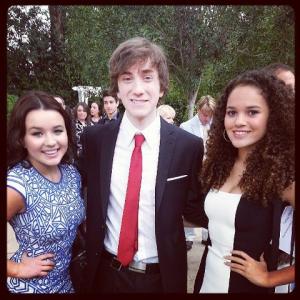 Young Artists Awards 2103 Austin MacDonald with castmates from Life with Boys Torri Webster  Madison Pettis Won for best guest role Feature film
