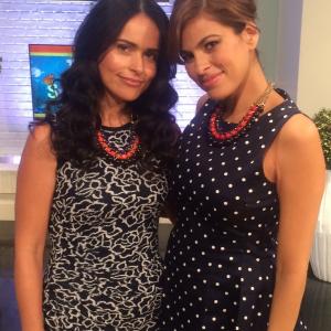 Adriana Fricke and Eva Mendes at Eva's New Spring Collection
