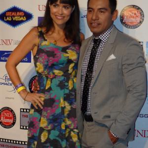 Adriana Fricke and Eloy Mendez at the LALIFF premiere of Stealing las Vegas