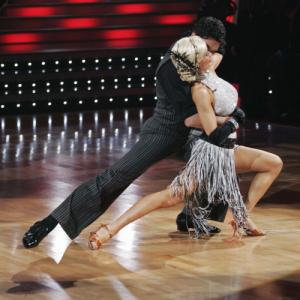 Still of Holly Madison and Dmitry Chaplin in Dancing with the Stars 2005