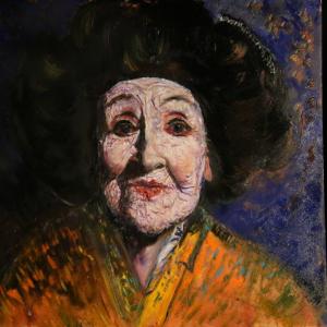 Gladys self portrait as Old Geisha lady Van Gogh sequence