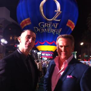 Mike Estes and Bruce Campbell at Disney's Oz the Great and Powerful red carpet premier 2/13/13
