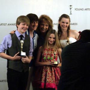 Won Best Outstanding ensemble cast for a TV series for DEBRA!At 33rd Young Artists Awards with producer Maggie Murphy