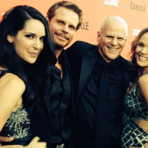 Red Carpet event for Sequestered with Katie Savoy, Chris Ellis and Dina Meyer.