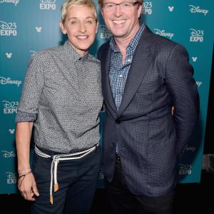 Ellen DeGeneres and Andrew Stanton