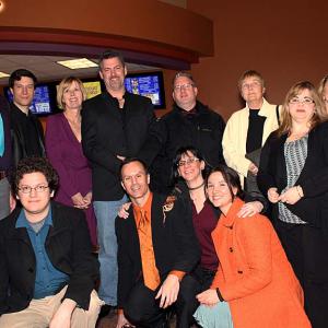 Some of the actors and crew from Justice Is Mind with Mark Lund at the March 24 screening in Sturbridge, MA