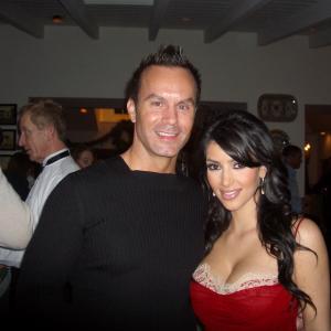 Mark Lund and Kim Kardashian at Kris and Bruce Jenners Christmas Eve party 2007