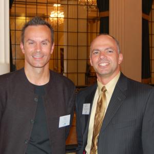 Mark Lund with Mark Bilotta Chief Executive Officer of Colleges of Worcester Consortium at the Hanover Theatre 2008