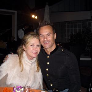 Mark Lund and Kathy Hilton at a Halloween Party at the Hilton's home in Malibu.