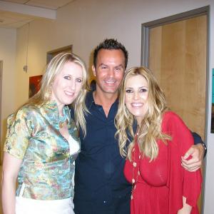Mark Lund with Jillian Barberie and Liz Roman at the premiere of First World in Los Angeles.