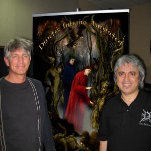 Boris Acosta and Eric Roberts during audio recording session of Dante's Inferno in April 2010.