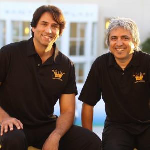 Boris Acosta and Vincent Spano during press conference at Mantra Resort in Punta del Este  Uruguay