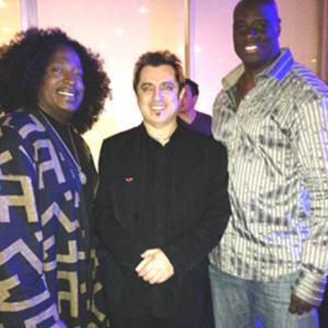 With Sire James and Issac Singleton Jr at the Italian Institute of Culture in Los Angeles Screening of film Dantes Inferno  Abandon All Hope and Dantes Hell Animated after party