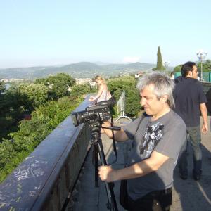Boris Acosta Filming at Piazza Michelangelo in Florence Italy during May 2010