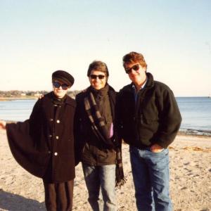 Boris Acosta with friends Tina Weimouth and Chris Frantz from The Talking Heads and Tom Tom Club Connecticut 1991