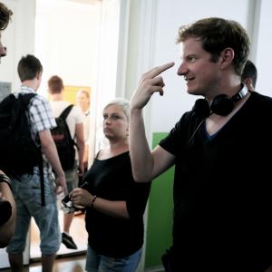 Shooting Sturmfrei  Season 3 in Prague Director Martin Busker with actor Lukas Sperber