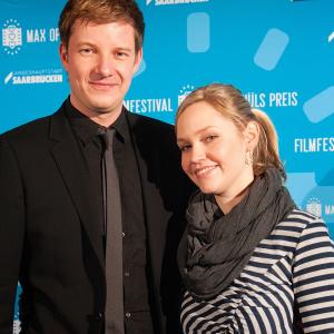 Martin Busker and producer Kathrin Tabler at film award MaxOphlsPreis