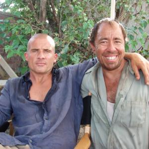 Dominic Purcell  Anthony Escobar on set Prison Break