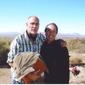 Anthony(aka Priest)with Guillermo Arriaga on set of The Burning Plain