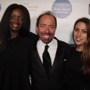 Anthony with Leah and produceractor Grace Santos at Holly Shorts red carpet event for Odessa the series