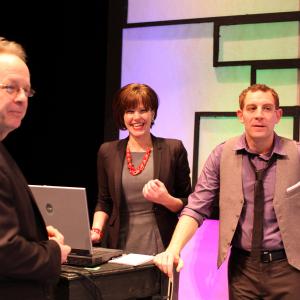 Writer/Director Bob Walton, Chantal Perron, Peter Mikhail, Gameshow, StageWest Theatre, Toronto.